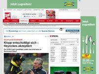 Bild zum Artikel: Plagiatsvorwurf  -  

Klopp entschuldigt sich bei Heynckes