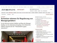 Bild zum Artikel: Referendum: 
			  Schweizer stimmen für Regulierung von Managergehältern