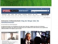 Bild zum Artikel: Schweizer Volksentscheid: Sieg der Bürger über die Gehaltsmillionäre