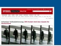 Bild zum Artikel: Nach Schweizer Volksabstimmung: SPD fordert Anti-Gier-Gesetz auch für Deutschland