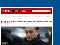 Bild zum Artikel: Umstrittene Verfassungsänderung: Ungarn verabschiedet sich vom Rechtsstaat