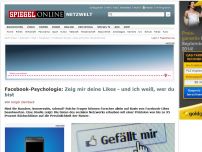 Bild zum Artikel: Facebook-Psychologie: Zeig mir deine Likes - und ich weiß, wer du bist