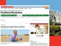 Bild zum Artikel: Energiewende  - Altmaiers krasse Rechenfehler