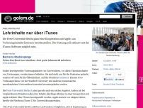 Bild zum Artikel: Freie Universität: Lehrinhalte nur über iTunes