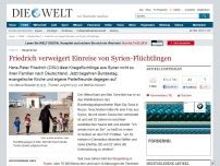 Bild zum Artikel: Bürgerkrieg: Friedrich verweigert Einreise von Syrien-Flüchtlingen