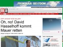 Bild zum Artikel: East Side Gallery - Oh, no! David Hasselhoff kommt Mauer retten