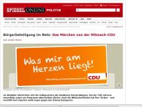 Bild zum Artikel: Bürgerbeteiligung im Netz: Das Märchen von der Mitmach-CDU