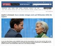 Bild zum Artikel: Gipfel in Brüssel: Euro-Länder einigen sich auf Milliarden-Hilfe für Zypern