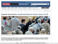 Bild zum Artikel: Enquete-Kommission: Koalitionsfraktionen fordern Rente mit 69