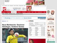 Bild zum Artikel: Neue Marktwerte  -  

Gewinner Gündogan, Verlierer Gomez