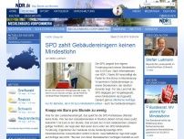 Bild zum Artikel: Mecklenburg-Vorpommern: SPD zahlt Gebäudereinigern keinen Mindestlohn