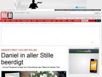 Bild zum Artikel: Unter Polizeischutz - Daniel in aller Stille beerdigt