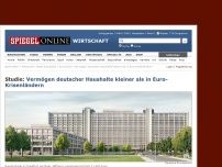 Bild zum Artikel: Studie: Vermögen deutscher Haushalte kleiner als in Euro-Krisenländern