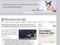 Bild zum Artikel: Bestandsdatenauskunft: Bundestag beschließt Gesetz zur einfachen Identifizierung von Personen im Internet