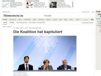 Bild zum Artikel: Bundesregierung: Die Koalition hat kapituliert