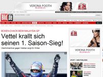 Bild zum Artikel: Malaysia GP - Vettel krallt sich seinen 1. Saison-Sieg!