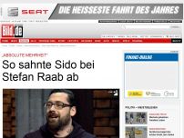 Bild zum Artikel: Talk-Kritik - So sahnte Sido bei Stefan Raab ab