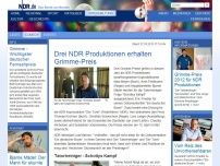 Bild zum Artikel: Drei NDR Produktionen erhalten Grimme-Preis