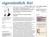 Bild zum Artikel: Die Medien, Wikipedia und die Alternative für Deutschland: Ich weiß, es wird einmal ein Wunder geschehen