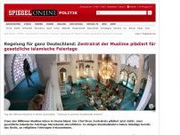 Bild zum Artikel: Regelung für ganz Deutschland: Zentralrat der Muslime plädiert für gesetzliche islamische Feiertage