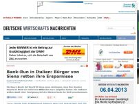 Bild zum Artikel: Bank-Run in Italien: Bürger von Siena retten ihre Ersparnisse