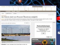 Bild zum Artikel: Energiewende: An Ostern sind 100 Prozent Ökostrom möglich