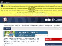 Bild zum Artikel: Spam-Nachricht von „Maria Cicogna“ mit Weiterleitung auf einen „Potenzmittel Webshop“