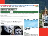 Bild zum Artikel: Korea-Konflikt - Anonymous nimmt Nordkorea ins Visier