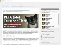 Bild zum Artikel: PETA tötet in seinen US Tierheimen tausende Hunde und Katzen