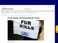 Bild zum Artikel: Vorwürfe gegen Tierrechtsorganisation: Peta tötete Zehntausende Tiere