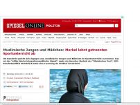 Bild zum Artikel: Muslimische Jungen und Mädchen: Merkel lehnt getrennten Sportunterricht ab