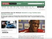 Bild zum Artikel: Auswärtsfahrt des AC Mailand: Balotelli in Zug-Toilette beim Rauchen erwischt