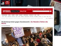 Bild zum Artikel: Protest gegen Bundeswehr: De Maizière fehlen die Worte