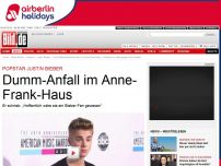 Bild zum Artikel: Justin Bieber - Dumm-Anfall im Anne-Frank-Haus