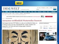 Bild zum Artikel: Internetkriminalität: Anonymus veröffentlicht Westerwelles Passwort