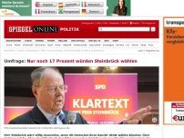 Bild zum Artikel: Umfrage: Nur noch 17 Prozent würden Steinbrück wählen
