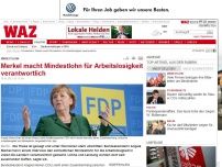 Bild zum Artikel: Mindestlohn: Merkel macht Mindestlohn für Arbeitslosigkeit verantwortlich