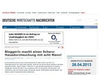 Bild zum Artikel: Bloggerin macht einen Scherz: Hausdurchsuchung mit acht Mann!