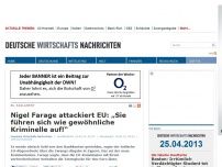 Bild zum Artikel: Nigel Farage attackiert EU: „Sie führen sich wie gewöhnliche Kriminelle auf!“