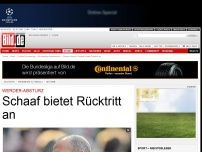 Bild zum Artikel: Werder-Absturz - Schaaf bietet Rücktritt an