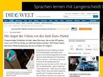 Bild zum Artikel: Warnung an Wähler: Die Angst der Union vor der Anti-Euro-Partei