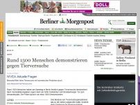 Bild zum Artikel: Mitte: Rund 1500 Menschen demonstrieren gegen Tierversuche