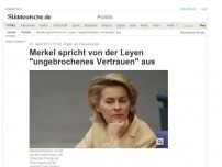 Bild zum Artikel: Ärger um Frauenquote: Merkel spricht von der Leyen 'ungebrochenes Vertrauen' aus