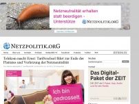 Bild zum Artikel: Telekom macht Ernst: Tarifwechsel führt zur Ende der Flatrates und Verletzung der Netzneutralität