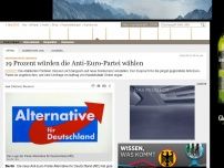 Bild zum Artikel: Repräsentative Umfrage: 19 Prozent würden die Anti-Euro-Partei wählen