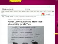 Bild zum Artikel: Kreationismus an US-Grundschule: Haben Dinosaurier und Menschen gleichzeitig gelebt? Ja!