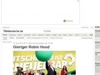 Bild zum Artikel: Steuererhöhungspläne der Grünen: Gieriger Robin Hood