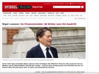 Bild zum Artikel: Nigel Lawson: Ex-Finanzminister rät Briten zum EU-Austritt