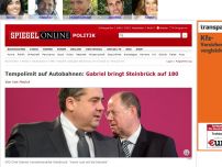 Bild zum Artikel: Tempolimit auf Autobahnen: Gabriel bringt Steinbrück auf 180