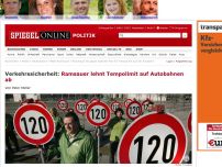 Bild zum Artikel: Verkehrssicherheit: Ramsauer lehnt Tempolimit auf Autobahnen ab